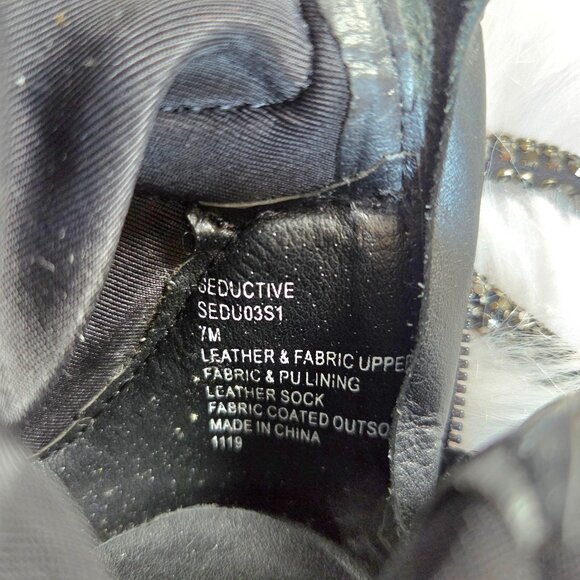 STEVE MADDEN Seductive Strappy Rhinestone Lace-Up Dress Leather Booties Size 7 - Picture 16 of 16